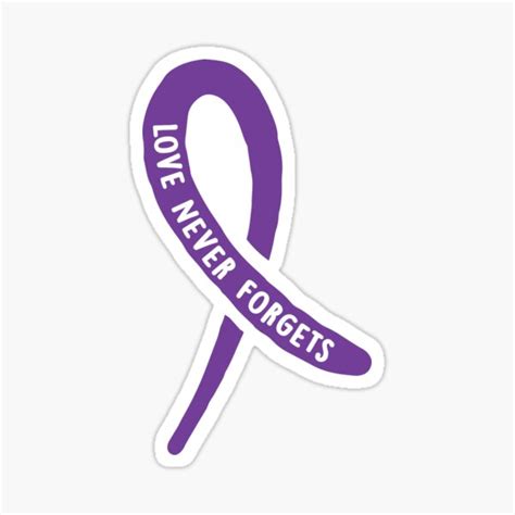 "Alzheimer’s Awareness Love Never Forgets Purple Alzheimer's Ribbon ...