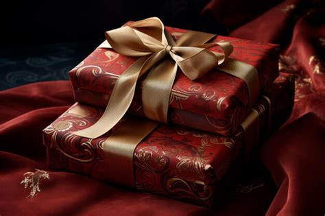 Premium Ai Image Christmas Gifts Background Wallpaper Ai Generated