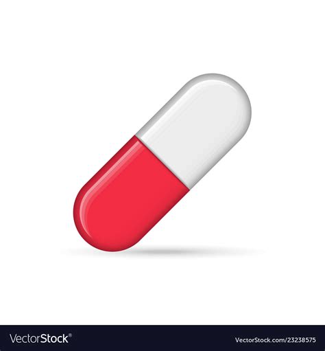 Single Medical Capsule Royalty Free Vector Image