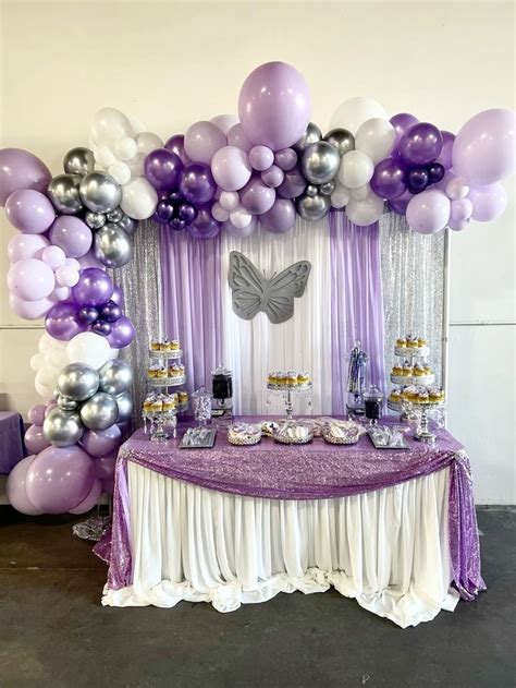 Purple Butterfly Dessert Table