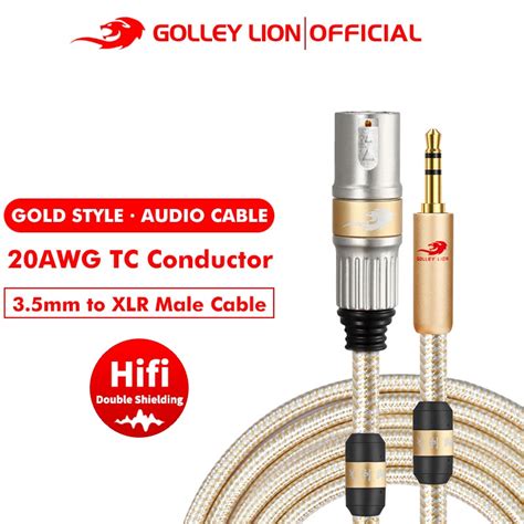 Golley Lion Gl 35xlrmg แจ็คเสียงสเตอริโอ 35 มม Male To Xlr Male 20awg