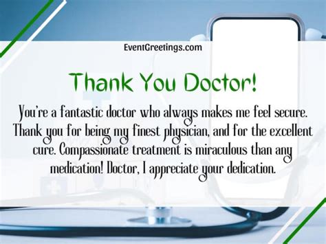 30 Ideas Of Thank You Note To Doctors Events Greetings