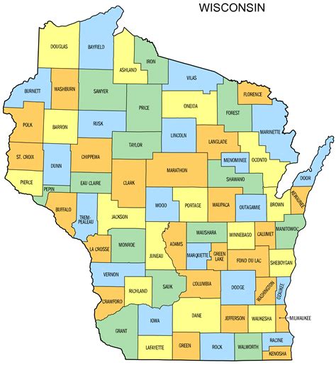 Wisconsin Cities Map - Guide of the World