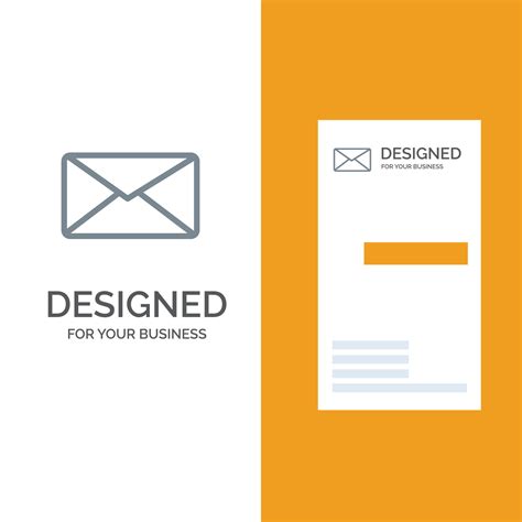 Mail Email User Interface Grey Logo Design and Business Card Template ...