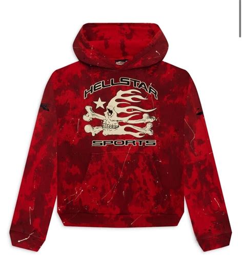 Hellstar Red Hoodie Hurry Up Time Is Running Out Hellstar