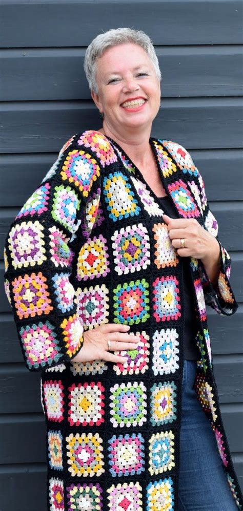 Granny Square Crochet Cardigan Pattern