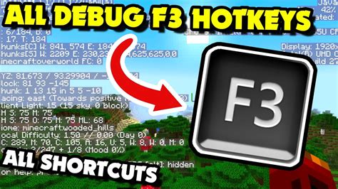 All Debug F3 HOTKEYS In Minecraft 1 17 1 19 Java All Shortcuts