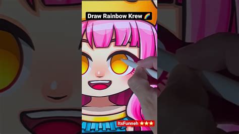 🌈speed Edit Gacha Club Drawing 🥰 Rainbow Itsfunneh Krew 🌈gachaclub Roblox Minecraft Youtube