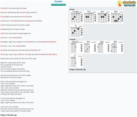 Chord: Zombie - tab, song lyric, sheet, guitar, ukulele | chords.vip