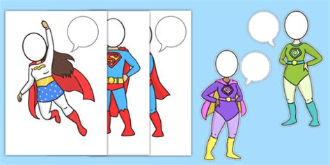 Superhero With Speech Bubble Cut Outs