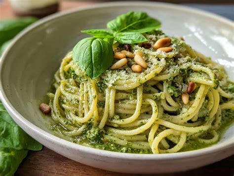 easy basil pesto pasta  glorious meal harecipes