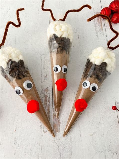 Reindeer Hot Chocolate Cones Perfect As A T Or Ornament