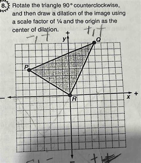 Solved Rotate The Triangle Counterclockwise And Then Draw A