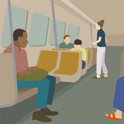 Commuters traveling by train illustration - Download Free Vectors