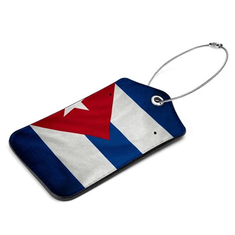 FVQL Cuba Flag Luggage Name Tags for Suitcases Cruise Ships,2 Pack
