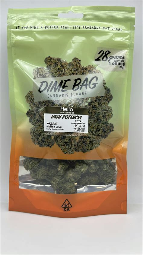 Dime Bag Molten Lava Hybrid 1oz Dime Bag