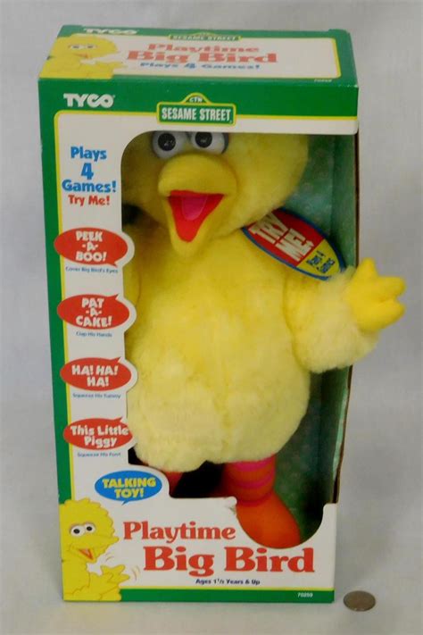 Lot - 1996 TYCO Sesame Street Playtime Big Bird NEW IN BOX