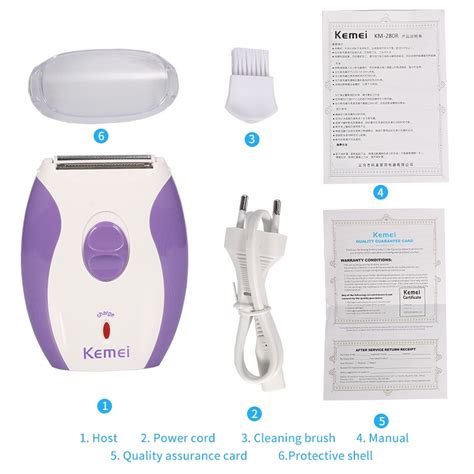 Kemei Women Rechargeable Electric Shaver Lady S Body Epilator Grinding