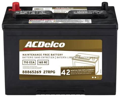 Acdelco Battery Group Size 27r 27rpg Oreilly Auto Parts