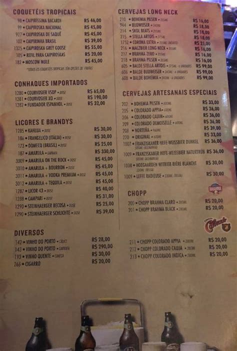 Menu Em Villa Di Phoenix Pub Bar Campos Do Jord O Rua Djalma Forjaz