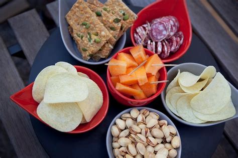 Premium Photo | Crackers and appetizers