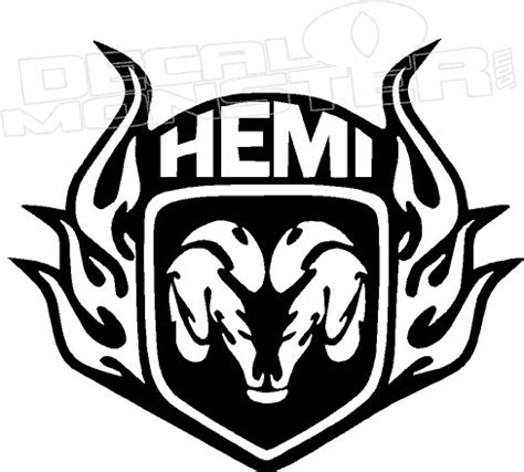 Ram Dodge Hemi Flame Decal Sticker - DecalMonster.com