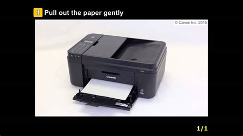 Pixma Mx490 Removing A Jammed Paper From The Paper Output Slot Youtube