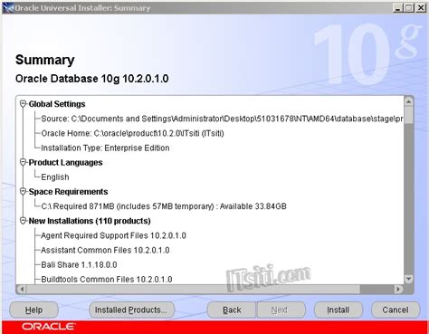 Oracle 10g Installation Steps