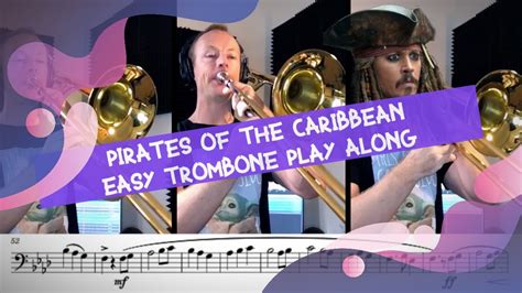 Pirates Of The Caribbean Easy Trombone Play Along YouTube