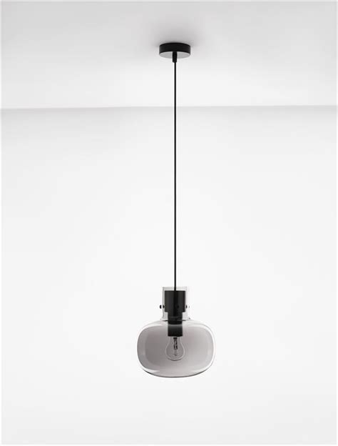 Nova Luce Modern Pendant Glass Luminaires Cinzia Smoky Glass