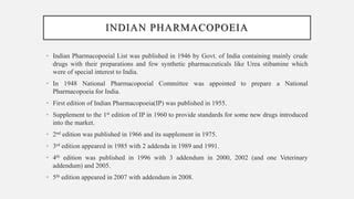 Indian Pharmacopoeia Pptx