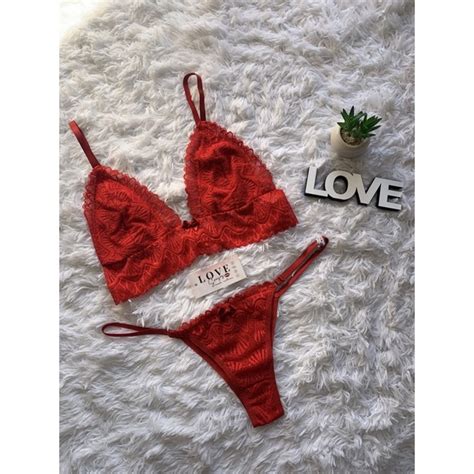 Conjunto De Lingerie Sensual Sem Bojo Regulagem Shopee Brasil