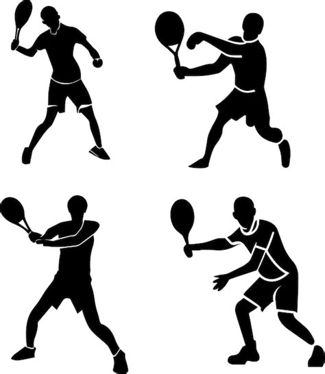 Premium Vector Tennis Player Icon Silhouette 2