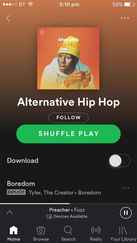 Tyler On The Cover Of The Alternative Hip Hop Playlist On Spotify R