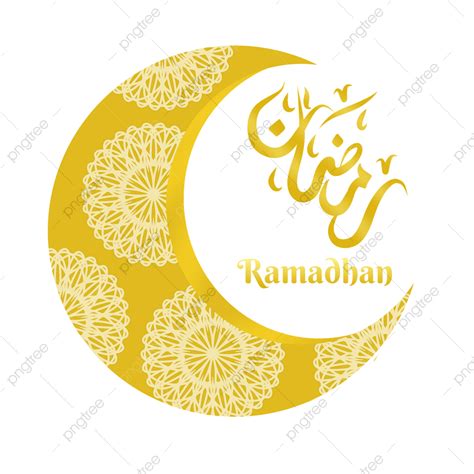 Bulan Sabit Hd Transparent Ramadan Mubarak Dengan Bulan Sabit Gold