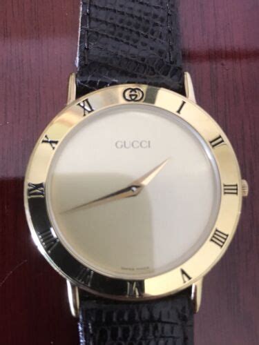 Gucci Watch Model 3000m Gold Plated Ebay