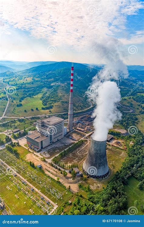 Thermal Power Plant Aerial Stock Photo Image Of Nature 67170108