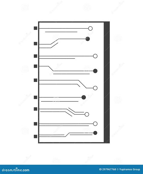 Circuit electric microchip stock illustration. Illustration of central ...