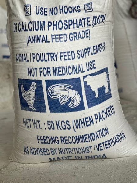 Poultry Feed Dicalcium Phosphate Powder EINECS No 28352500 Color