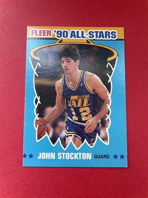 John Stockton Fleer Sticker Utah Jazz Sc Ebay