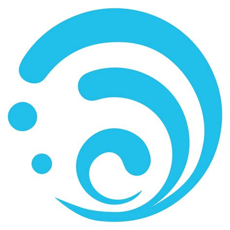 svg file genshin inspired hydro symbol etsy