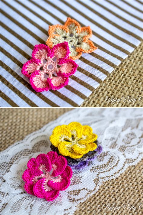 Crochet Mini Flowers Patterns eBook by Happy Patty Crochet