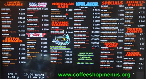 Balou Menus Archive Coffeeshopmenus Org