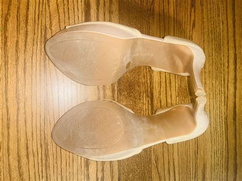 Gianna Bini Nude Patent Peed Toe Shoes 7 5 Heels Ebay