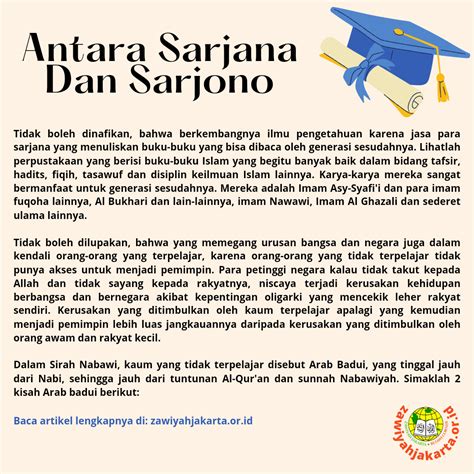 antara sarjana  sarjono mahad aly zawiyah jakarta