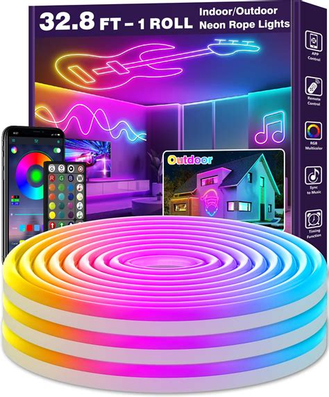 Letianpai 328ft Led Neon Rope Lightscontrol With Appremoteflexible