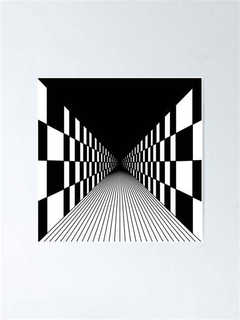 "Asymmetrical black and white line drawing" Poster for Sale by ...