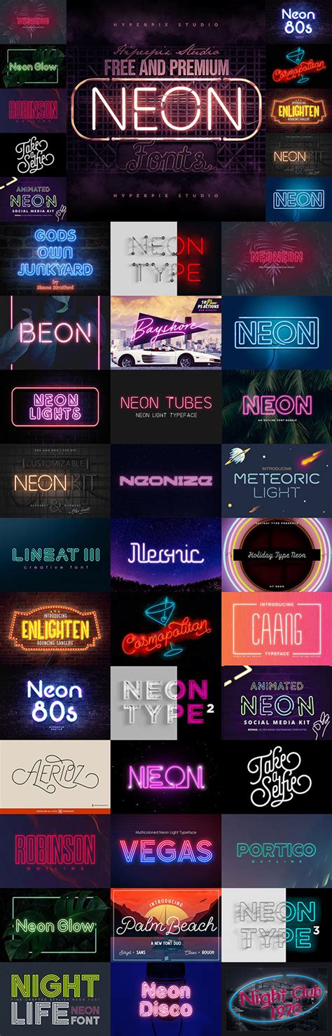 Best Neon Fonts Collection | Behance