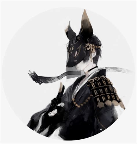 Anime Boy With Fox Mask