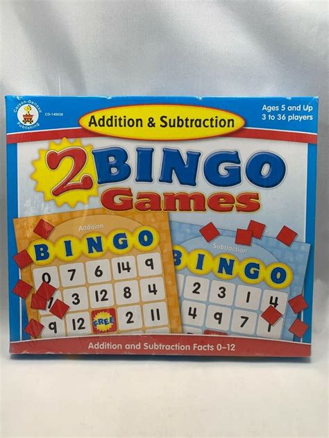 Addition And Subtraction Bingo By Carson Dellosa 2008 Game NEW Sealed